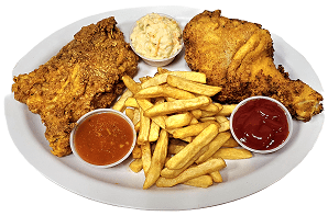 Pollo Campeche con papas $11.95